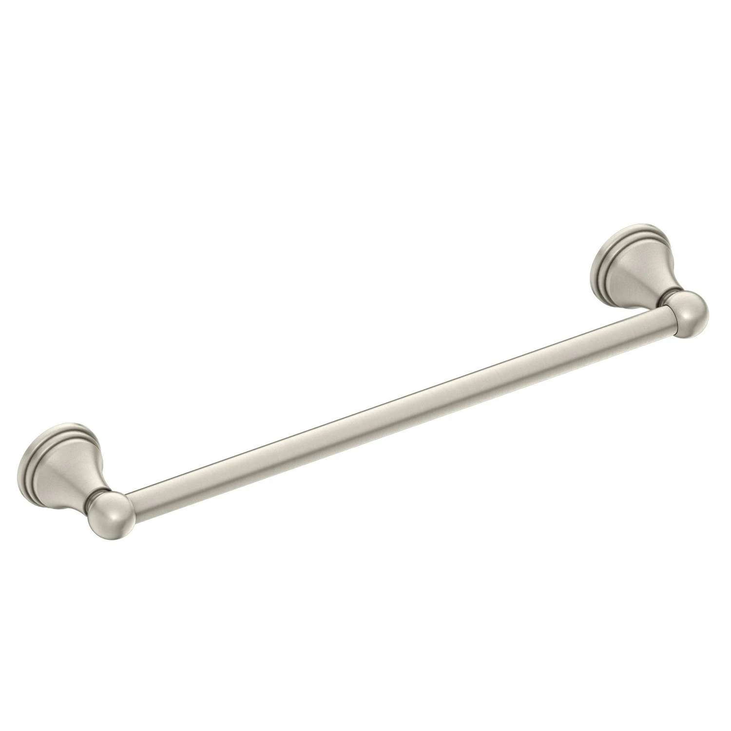 Moen Preston Brushed Nickel Towel Bar 18 In. L Aluminum 4 Moen Preston Brushed Nickel Towel Bar 18 In. L Aluminum - Image 2