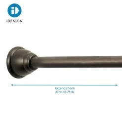 IDesign Cameo Tension Curtain Rod 75 In. L Bronze Brown 7 IDesign Cameo Tension Curtain Rod 75 In. L Bronze Brown -Wenn Bathroom Shop c8c14fd5 c2c5 4451 b7bb 5852e49a90fb