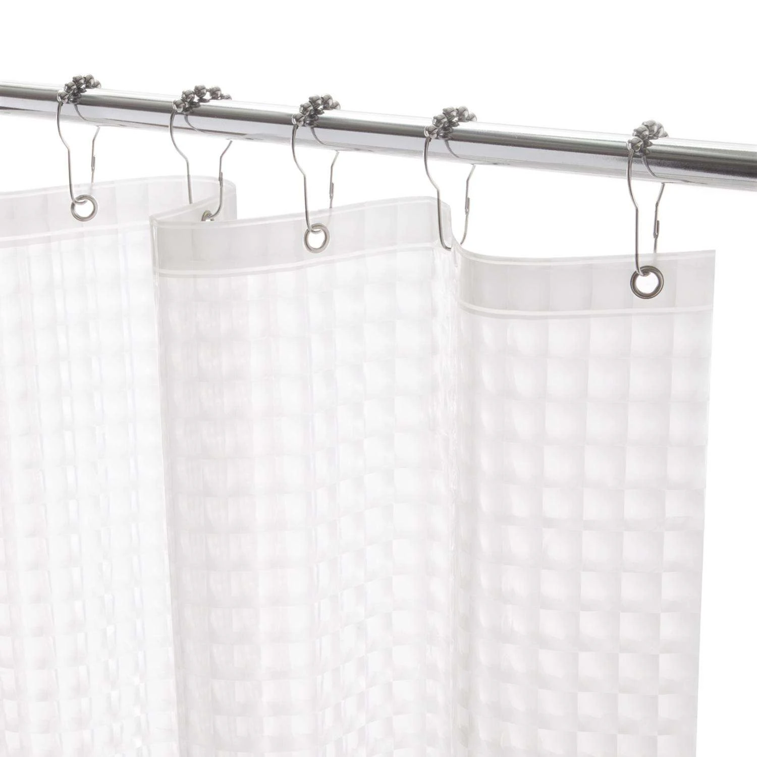 Kenney 72 In. H X 70 In. W Clear Embossed Shower Curtain Liner PEVA 6 Kenney 72 In. H X 70 In. W Clear Embossed Shower Curtain Liner PEVA - Image 4