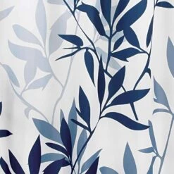 InterDesign 72 In. H X 72 In. W Navy/Slate Leaves Shower Curtain Polyester -Wenn Bathroom Shop cf421fca 09db 495a 84cb 4540f8c62162