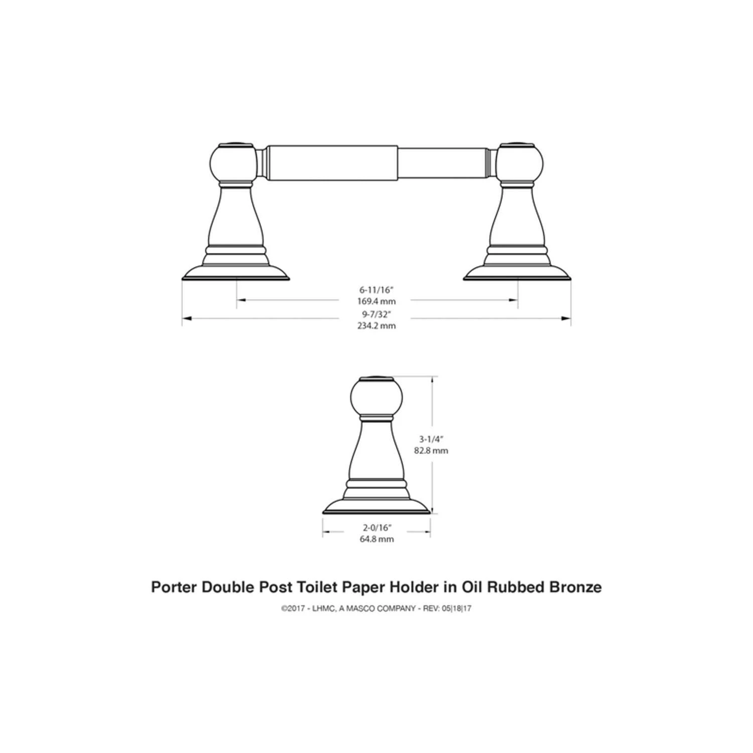 Delta Porter Oil Rubbed Bronze Bronze Toilet Paper Holder 4 Delta Porter Oil Rubbed Bronze Bronze Toilet Paper Holder - Image 2