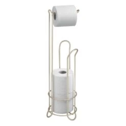 IDesign Classico Satin Silver Toilet Paper Holder