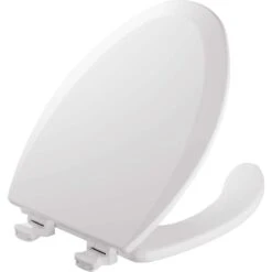 Mayfair By Bemis Elongated White Enameled Wood Toilet Seat