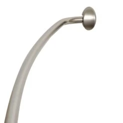 Zenna Home Adjustable Curved Shower Rod 72 In. L Silver