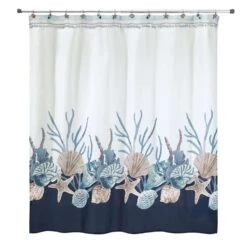 Avanti Linens Blue Lagoon 72 In. H X 72 In. W Multicolored Shower Curtain Polyester