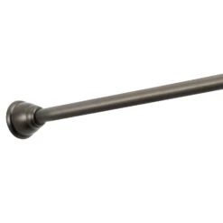 IDesign Cameo Tension Curtain Rod 75 In. L Bronze Brown