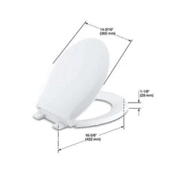 Kohler Cachet Slow Close Round White Plastic Toilet Seat -Wenn Bathroom Shop e01775a4 8071 402a a2eb f324a163b437