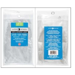 IDesign 72 In. H X 72 In. W Clear Shower Curtain Liner Vinyl