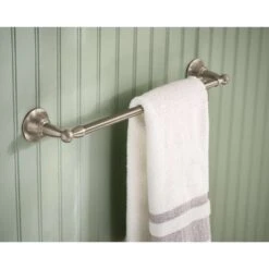Moen Sage Brushed Nickel Towel Bar 18 In. L Brass -Wenn Bathroom Shop e92ead64 9f46 4d11 b99e 3b72a45a6ab7