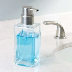 IDesign Casila Brushed Clear Glass Soap Pump -Wenn Bathroom Shop ea1afae9 a96b 4c18 bcd5 7036cc99c269