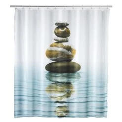 Wenko 71 In. H Meditation Shower Curtain W/Hooks Polyester