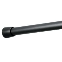 IDesign Cameo Tension Curtain Rod 87 In. L Matte Black
