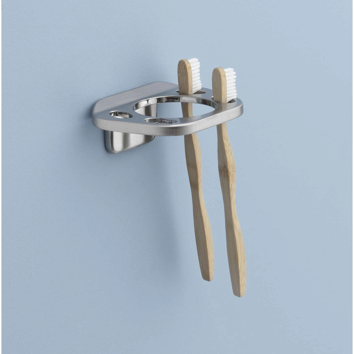 OakBrook Brushed Nickel Die Cast Zinc Toothbrush/Tumbler Holder 4 OakBrook Brushed Nickel Die Cast Zinc Toothbrush/Tumbler Holder - Image 2